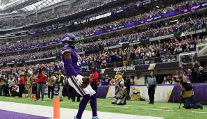 GEWINNER: Stefon Diggs, WR, Vikings. Er war frustriert, er wollte weg - und dann zerstörte Diggs die Eagles-Secondary. 7 Catches für 167 Yards und 3 Touchdowns. Alle Teams, die Trade-Hoffnungen hatten, dürfen die wohl begraben.