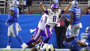 Kirk Cousins, QB, Vikings. Vor drei Wochen schien die Vikings-Saison am Scheideweg zu stehen und an einem wackligen Passspiel zu zerbrechen. Seither spielt Cousins in Gala-Form - das setzte sich auch mit vier Touchdowns gegen Detroit fort.