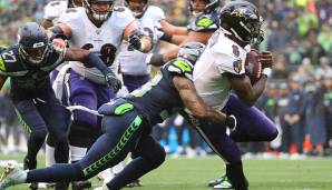 Lamar Jackson, QB, Ravens. Weiteres spektakuläres Spiel in Seattle. Die Seahawks hatten defensiv keine Antworten auf Jacksons Beine parat - er ist wirklich ein Quarterback, der eine Offense transformiert und einzigartig gemacht hat.