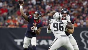 2. Deshaun Watson, Texans. Schon jetzt eine große Auswahl an Big Plays und spektakulären Momenten in dieser Saison. Watson muss dieses Team tragen, und abgesehen von einem wirklich schlechten Spiel macht er das dieses Jahr.