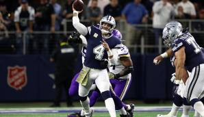 6. Dak Prescott, Cowboys. Viele Advanced Stats sehen Prescott noch weiter oben, für mich gehört er aktuell in die 2. Hälfte der Top 10. Hat sich was Reads, Reagieren auf die Defense und das vertikale Passspiel angeht dieses Jahr deutlich gesteigert.