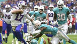 19. Josh Allen, Bills. Als Passer hat Allen sich einigermaßen stabilisiert, die Bills-Offense mit viel No-Huddle und viel Empty Sets hilft. Als Runner kann er ein X-Faktor sein; doch nach wie vor muss im Passspiel, vor allem vertikal, noch mehr kommen.