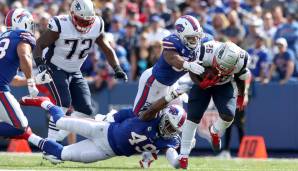 New England Patriots: Laufspiel. Auf beiden Seiten des Balls funktioniert das Laufspiel kaum. Offensiv liegt es an der O-Line, die ersatzgeschwächt noch nicht zueinander fand. Defensiv ist es der Fokus auf den Pass und die eher "leichte" Front.