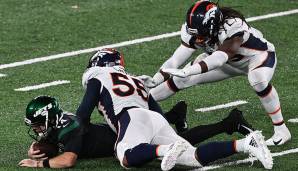 5. Denver Broncos: Eindrucksvoll zu sehen, was Denver auch ohne Von Miller aufs Feld bringt. Die Front ist in der Breite stark besetzt, Denver ist ligaweit eines der besten Teams gegen den Run, neben Chubb glänzen auch Harris und Reed.