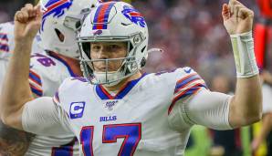 4. Josh Allen, Buffalo Bills: DIE Positiv-Überraschung dieser Saison. Allen hat etwas geschafft, das nur wenige schaffen: Er hat sich technisch als Passer merklich verbessert. Mehr Touch, Accuracy - und die absurden Fehler merklich runter geschraubt.