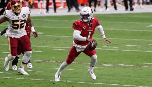 11. Kyler Murray, Arizona Cardinals: Als Passer noch mit deutlich zu vielen Wacklern, spezifisch Intermediate über die Mitte. Aber der Deep Ball ist nach wie vor exzellent - und bislang ist Murray der gefährlichste Running-Quarterback dieser Saison.