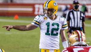 2. Aaron Rodgers, Green Bay Packers: Im Vergleich zum Ranking nach Woche 5 hat es auch bei Rodgers inzwischen gemenschelt. Aber er spielt nach wie vor eine Elite-Saison mit Big Plays und, abgesehen vom Bucs-Spiel, dennoch fehlerfrei.