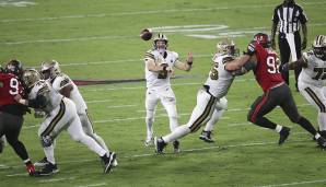 7. Drew Brees, New Orleans Saints: Hat sich definitiv stabilisiert. Brees ging zuletzt nicht nur vereinzelt auch mal tief, mit seiner enorm hohen Accuracy und Konstanz bewegte er die Offense trotz der Receiver-Ausfälle. Kann er das Level halten?