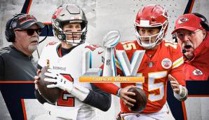 Tom Brady und die Tampa Bay Buccaneers treffen auf Patrick Mahomes und die Kansas City Chiefs in Super Bowl LV.