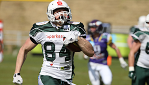 Moritz Böhringer spielte bereits 2015 in seinem ersten GFL-Jahr in Schwäbisch Hall und katapultierte sich direkt zum "Rookie of the Year" - seine Statline: 1.232 Yards aus 59 gefangenen Bällen und 13 Touchdowns.