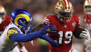 Deebo Samuel erzielte zwei Touchdowns gegen die Los Angeles Rams.