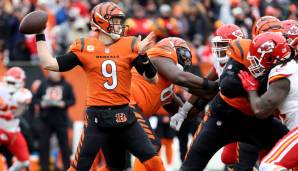 Unstoppable Performance of the Year: JOE BURROW vs. die Chiefs in Woche 17 (34:31 Bengals) - Burrow führte sein Team mit 446 Yards und 4 Touchdowns zu einem Last-Minute-Sieg über KC, der den Bengals den AFC-North-Titel sicherte.