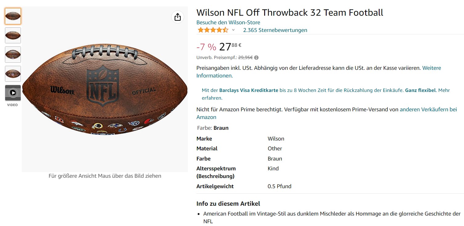 NFL, Black Friday, Deals, Angebote, Rabatt, Schnäppchen