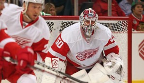 Saisondebüt für den Red Wings-Goalie: Gustavsson packte gegen Iginla, Marchand und Co. 28 Saves aus