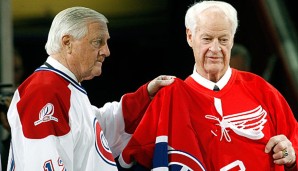 Gordie Howe (r.) ist der Rekordspieler der NHL