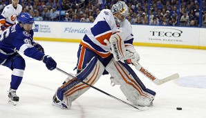 Thomas Greiss (r.) und die Islanders sind gegen Tampa Bay ausgeschieden