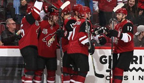 Tobias Rieder und die Arizona Coyotes hatten allen Grund zur Freude