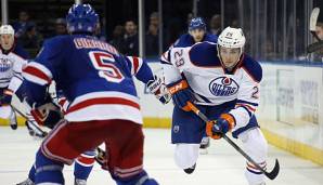 Leon Draisaitl von den Edmonton Oilers gegen die New York Rangers