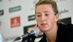 ROME, ITALY - MAY 11: Victoria Azarenka of Belarus faces the media on Day Four of The Internazionali BNL d'Italia on May 11, 2016 in Rome, Italy. (Photo by Dennis Grombkowski/Getty Images)