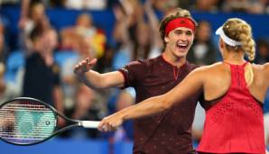 Alexander Zverev und Angelique Kerber jubeln über den Finaleinzug