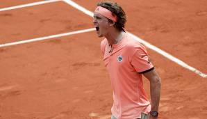 Alex Zverev steht bei den French Open im Achtelfinale.