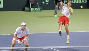 Platz 2: 7 Stunden und 2 Minuten - Tomas Berdych (CZE) und Lukas Rosol (CZE) vs. Stan Wawrinka (SUI) und Marco Chuidinelli (SUI) 6:4, 5:7, 6:4, 6:7, 24:22 (Davis Cup, 1. Runde, 2013)