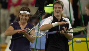 Arantxa Sanchez Vicario und Tommy Robredo holten 2002 für Spanien im Finale gegen die USA den Hopman Cup.