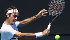 Alles Roger? Der Maestro beim Training vor Turnierbeginn