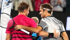 Fairplay, wie es im Buche steht, hier bei Stan Wawrinka und Roger Federer