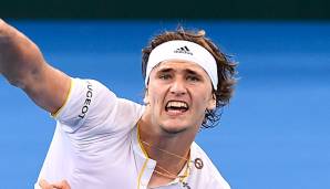 Alexander Zverev an Tag eins in Brisbane