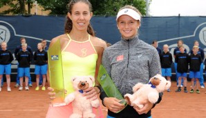 Barbara Haas (r.) musste sich im Finale der Reinert Open geschlagen geben