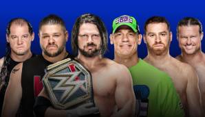 John Cena (3. v.r.) kann bei Fastlane zum 17. Mal World Champion werden.